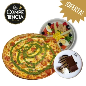 MENU 4 – Pizza o lasaña + ensalada + postre